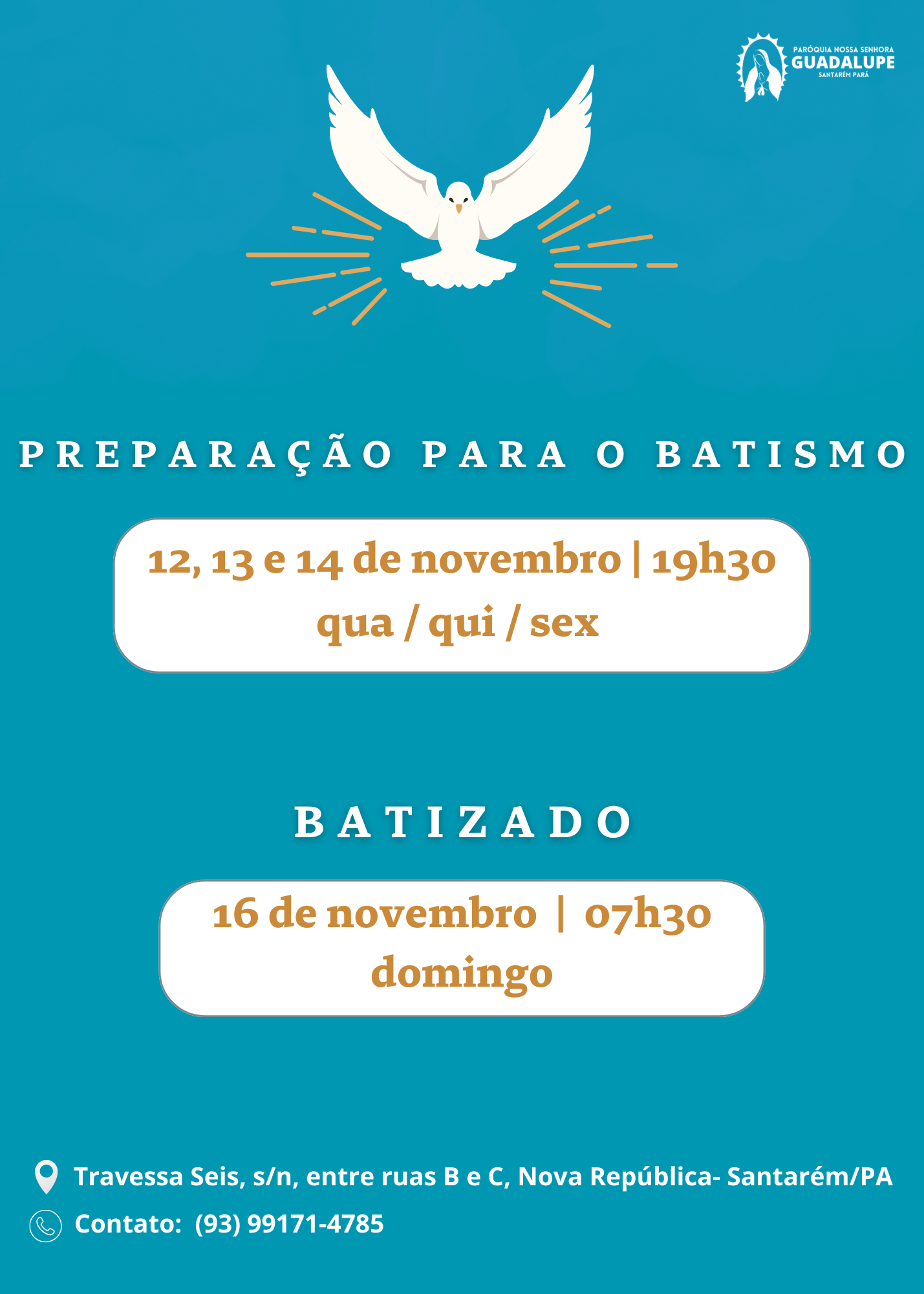 Convite de batismo delicado celestial espirito santo azul e branco.png